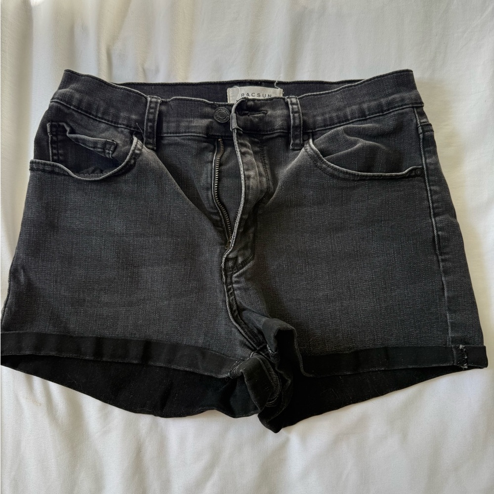 PacSun Women's Faded Black Jean Shorts